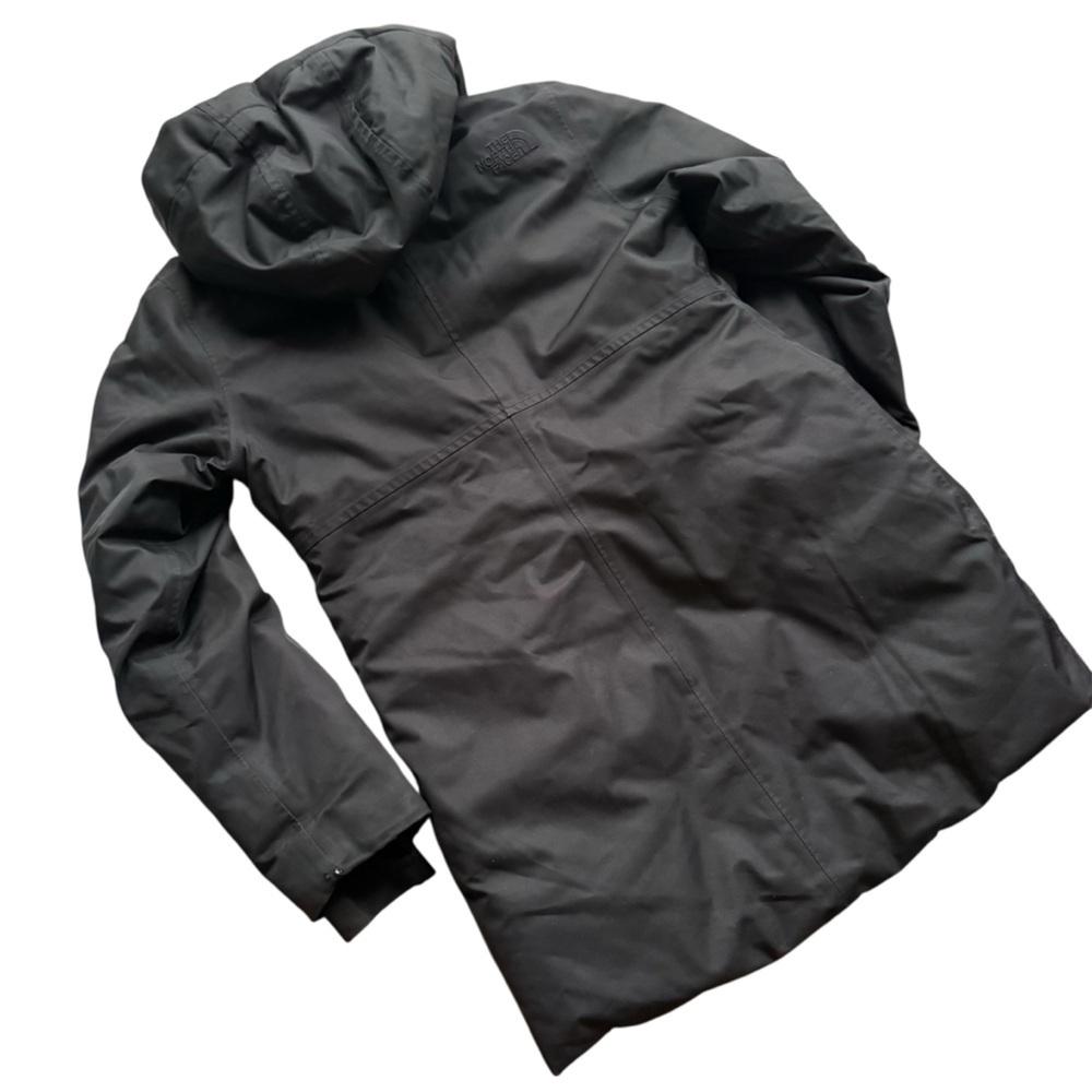 The North Face Girls Small Black Down DryVent Parka Faux Fur Hood Jacket 7/8 - Picture 2 of 9